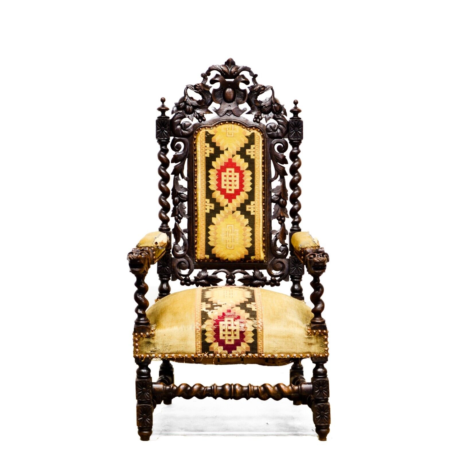 Antiqe French Carved Arm Chair