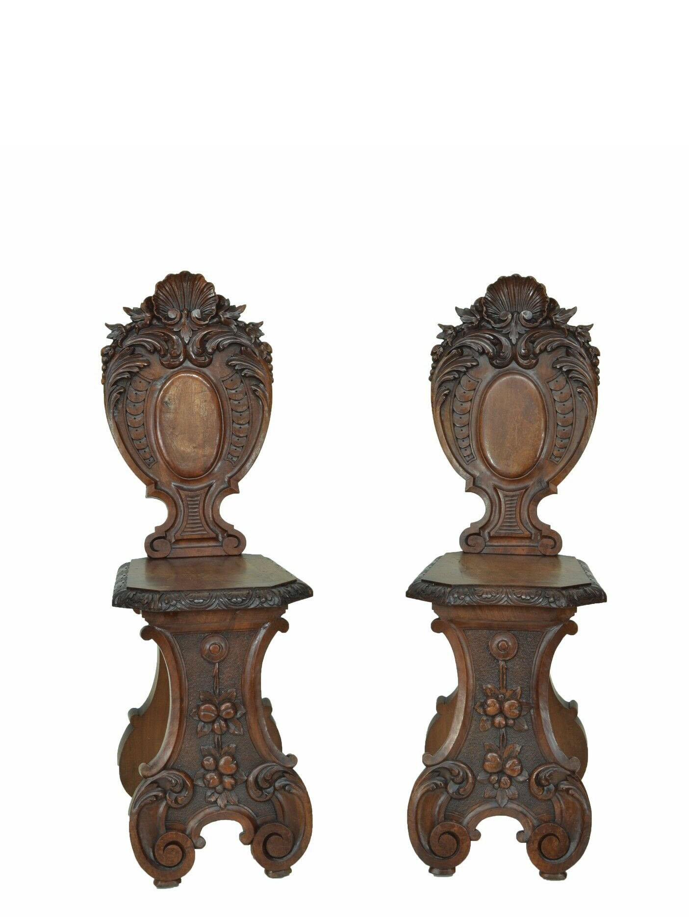 Antiqe Italia Carved Side Chairs
