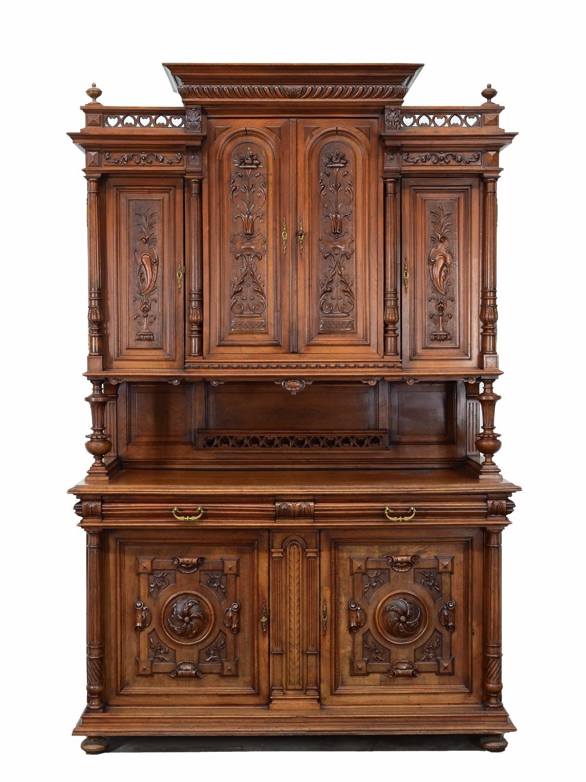 French Antique Carved Cabinet